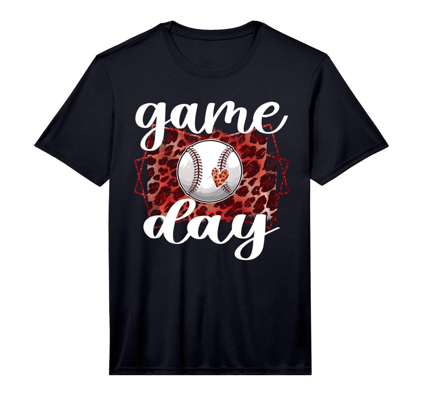 Game Day Leopard Baseball Game Day T-Shirt - Unique Graphic for Adults - T-Shirt, Sweatshirt, Hoodie