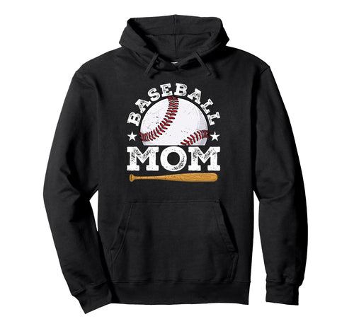 Baseball Mom Mommy Mother Happy Mothers Hoodie - Unique Graphic Men Women - T-Shirt, Sweatshirt, Hoodie