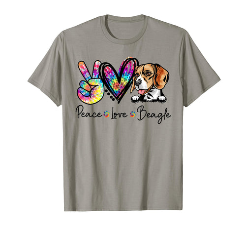 Peace Love Beagle Funny Tie Dye Dog Lovers T-Shirt - Graphic Print Unisex - T-Shirt, Sweatshirt, Hoodie