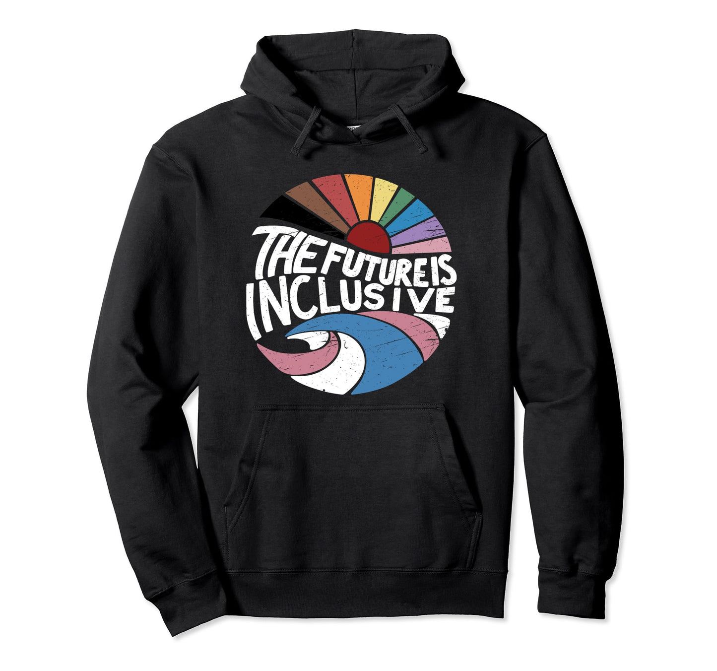 Trans Rights Future Is Queer Funny Gay Hoodie - Minimalist Print Men Women - T-Shirt, Sweatshirt, Hoodie
