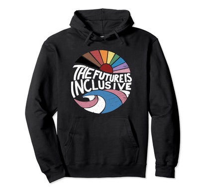Trans Rights Future Is Queer Funny Gay Hoodie - Minimalist Print Men Women - T-Shirt, Sweatshirt, Hoodie