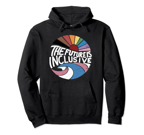 Trans Rights Future Is Queer Funny Gay Hoodie - Minimalist Print Men Women - T-Shirt, Sweatshirt, Hoodie