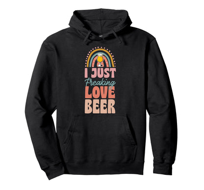 I Just Freaking Love Beer Bohemian Rainbow Hoodie - Trendy Graphic Unisex - T-Shirt, Sweatshirt, Hoodie