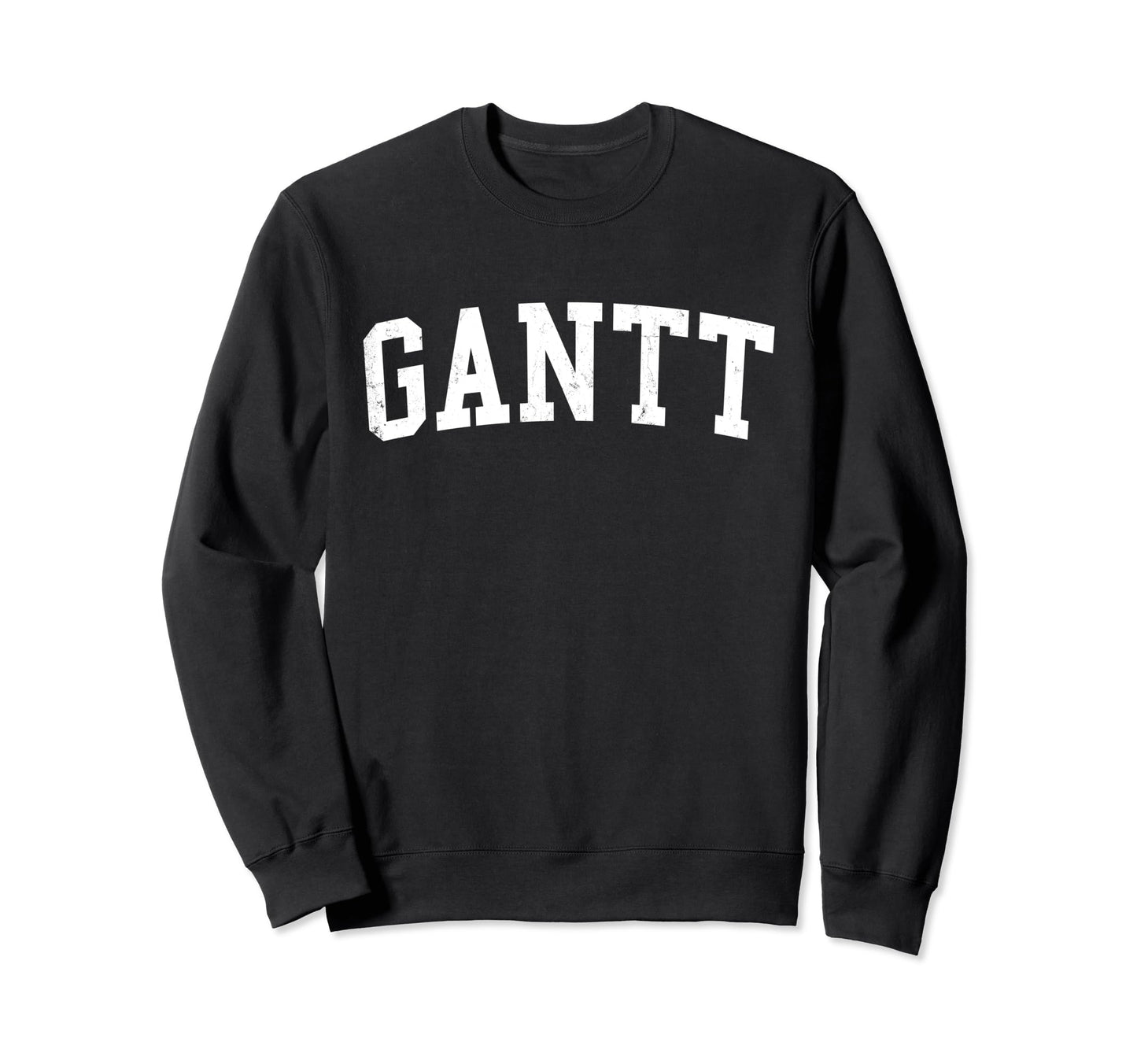 Gantt Sc Distressed White Varsity Sweatshirt - Streetwear Style Unisex - T-Shirt, Sweatshirt, Hoodie