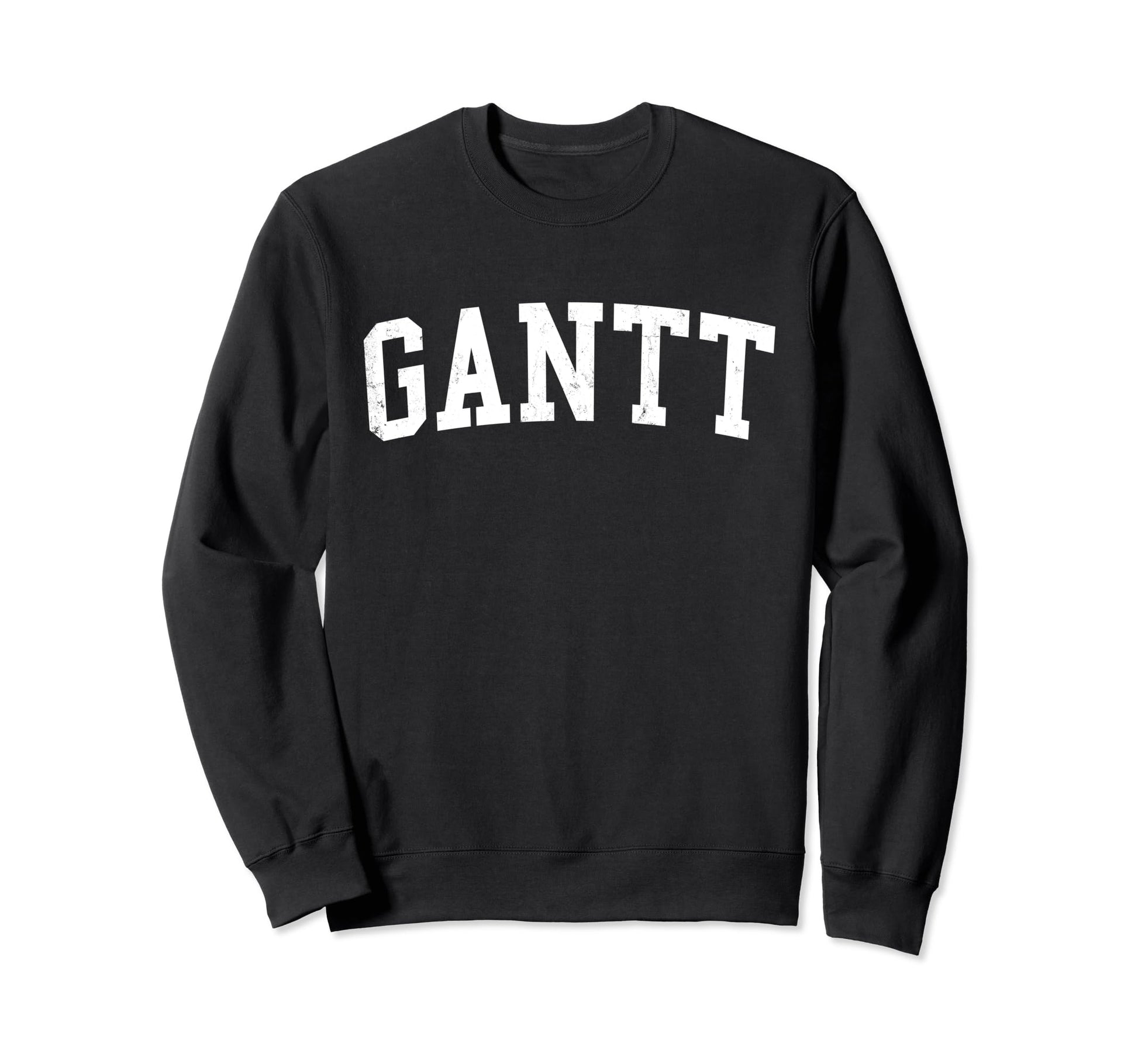 Gantt Sc Distressed White Varsity Sweatshirt - Streetwear Style Unisex - T-Shirt, Sweatshirt, Hoodie
