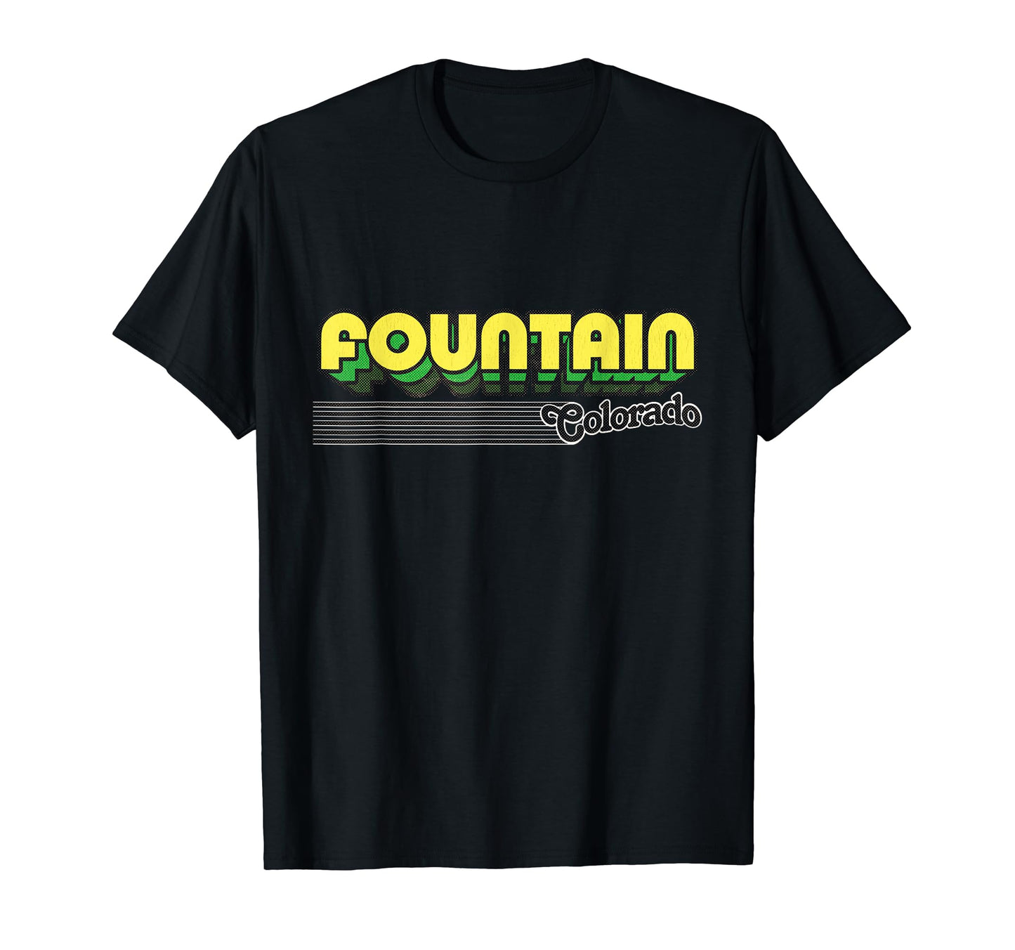 Fountain Colorado Stripes T-Shirt - Novelty Apparel Men Women - T-Shirt, Sweatshirt, Hoodie