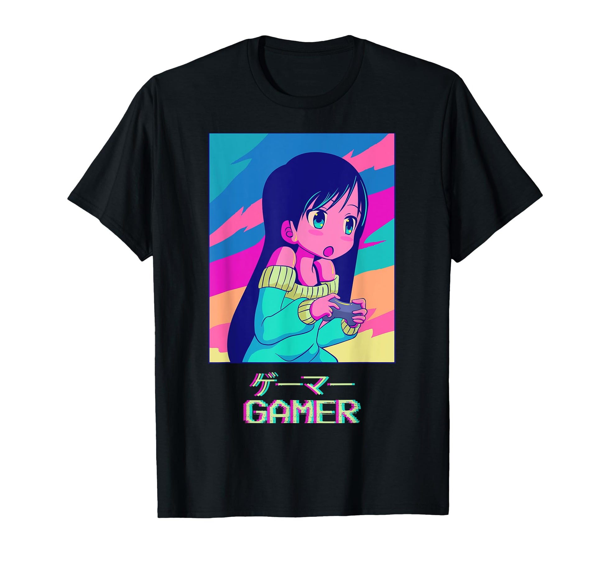Gamer Anime Japanese Vaporwave T-Shirt - Fun Novelty Design Unisex - T-Shirt, Sweatshirt, Hoodie