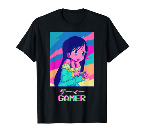 Gamer Anime Japanese Vaporwave T-Shirt - Fun Novelty Design Unisex - T-Shirt, Sweatshirt, Hoodie