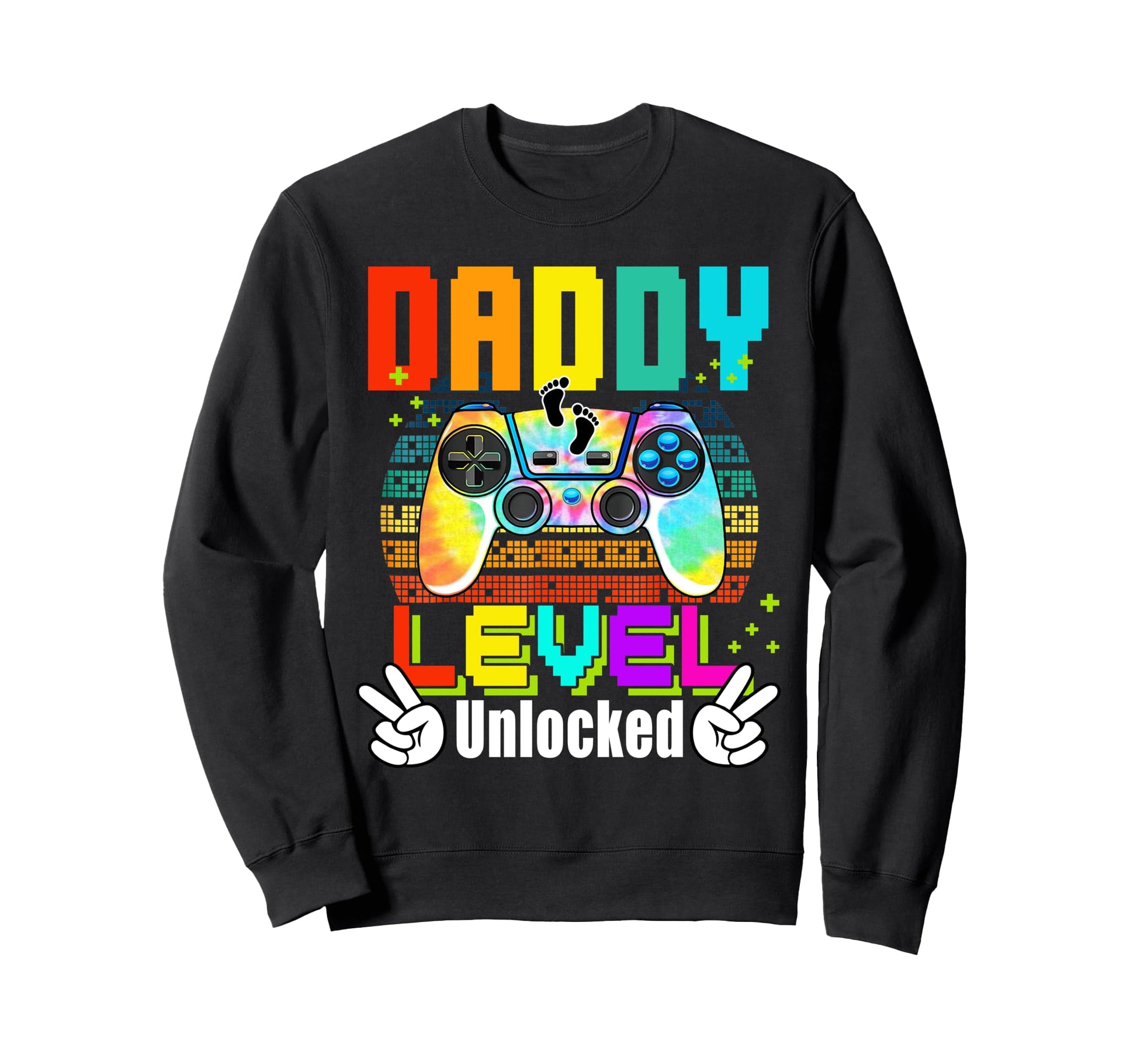 Daddy Level Unlocked Leveled Up To Sweatshirt - Custom Art Print Unisex - T-Shirt, Sweatshirt, Hoodie