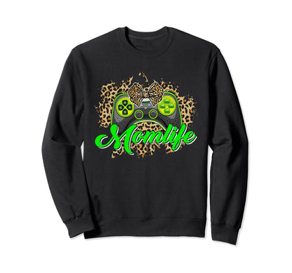 Leopard Video Game Mom Life Video Sweatshirt - Minimalist Print Unisex - T-Shirt, Sweatshirt, Hoodie