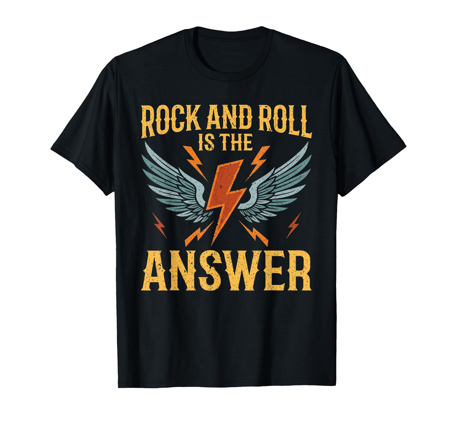 Rock And Roll Is Answer Electric T-Shirt - Streetwear Style for Adults - T-Shirt, Sweatshirt, Hoodie