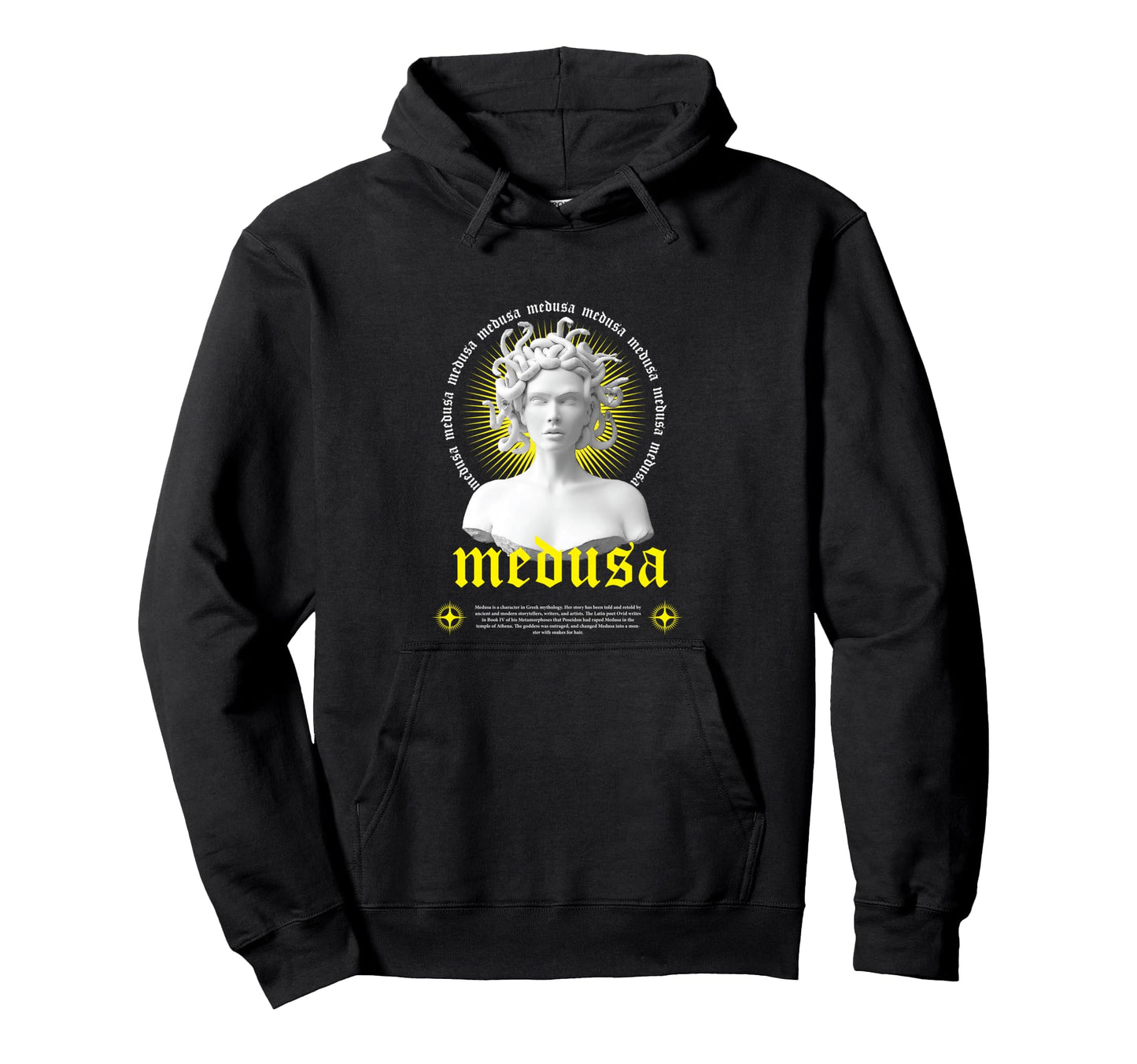Medusa Sculpture Greek Aesthetic Edgy Hoodie - Novelty Apparel Unisex - T-Shirt, Sweatshirt, Hoodie