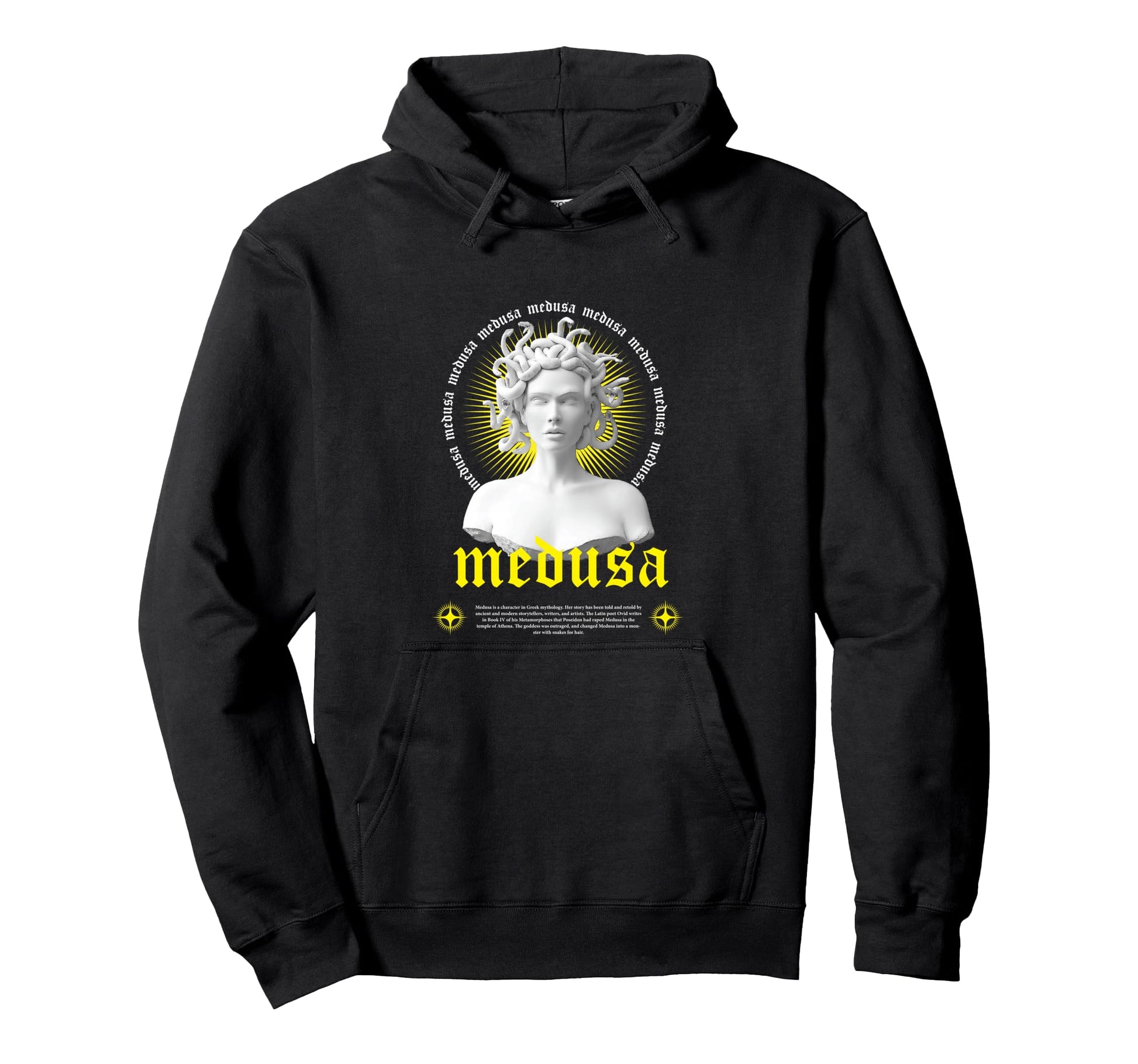 Medusa Sculpture Greek Aesthetic Edgy Hoodie - Novelty Apparel Unisex - T-Shirt, Sweatshirt, Hoodie