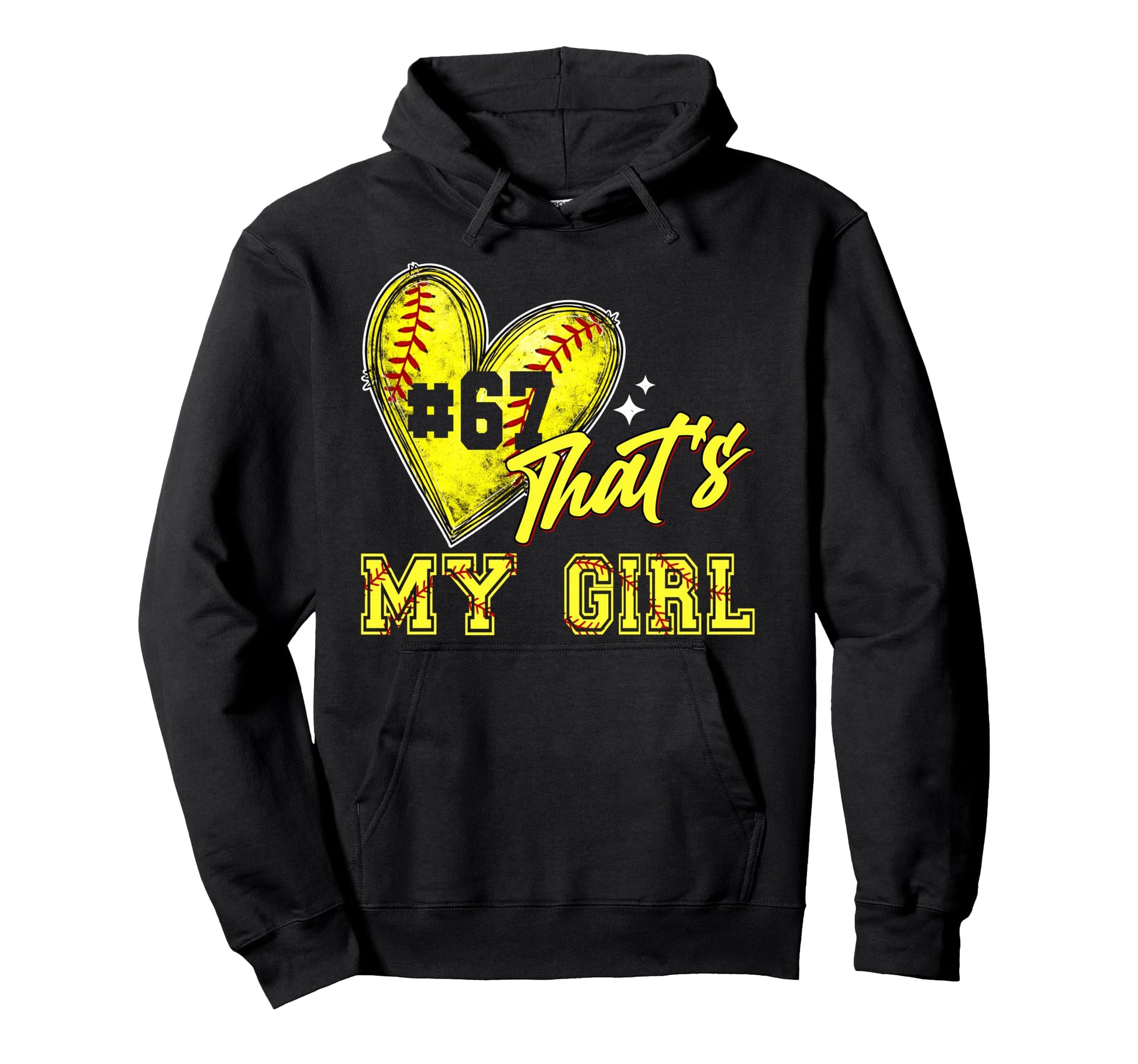 Softball Mom Dad Thats My Jersey Number 67 Hoodie - Novelty Apparel Unisex - T-Shirt, Sweatshirt, Hoodie