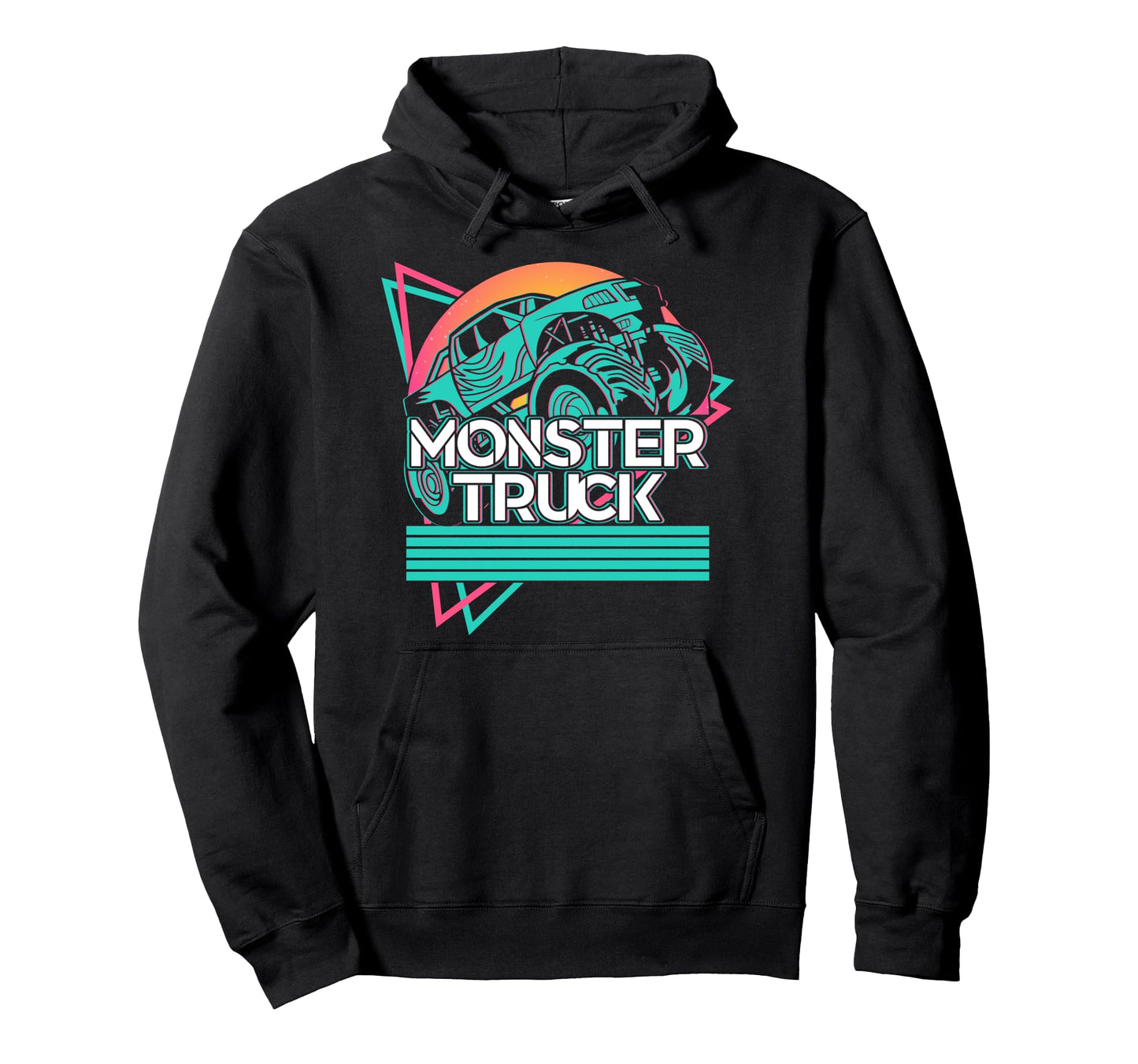 Vaporwave Aesthetic Monster Truck Hoodie - Streetwear Style Men Women - T-Shirt, Sweatshirt, Hoodie