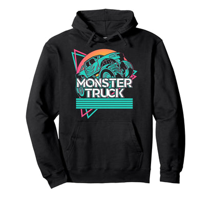 Vaporwave Aesthetic Monster Truck Hoodie - Streetwear Style Men Women - T-Shirt, Sweatshirt, Hoodie