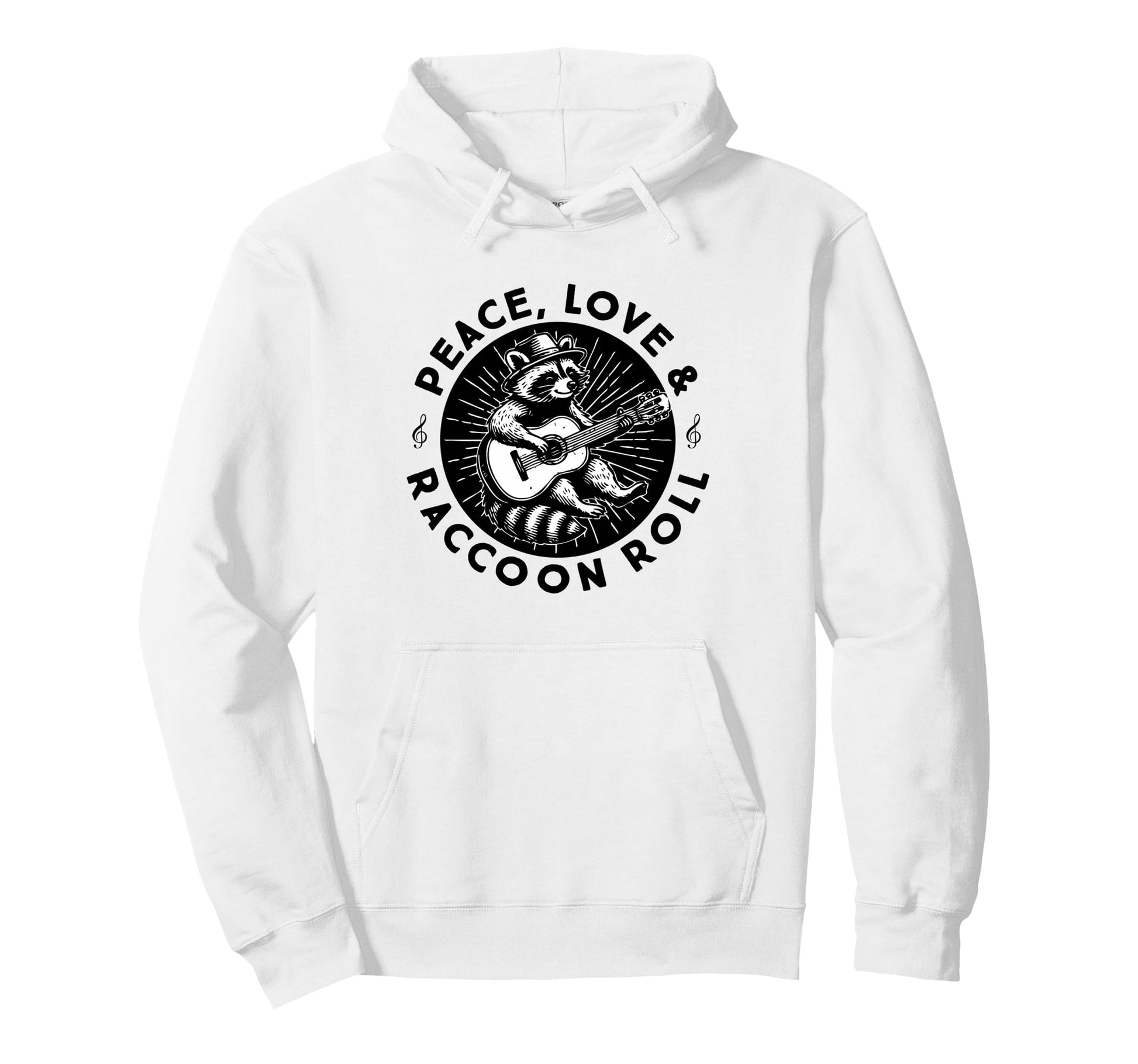 Raccoon Rock And Roll Music Raccoon Hoodie - Novelty Apparel Men Women - T-Shirt, Sweatshirt, Hoodie