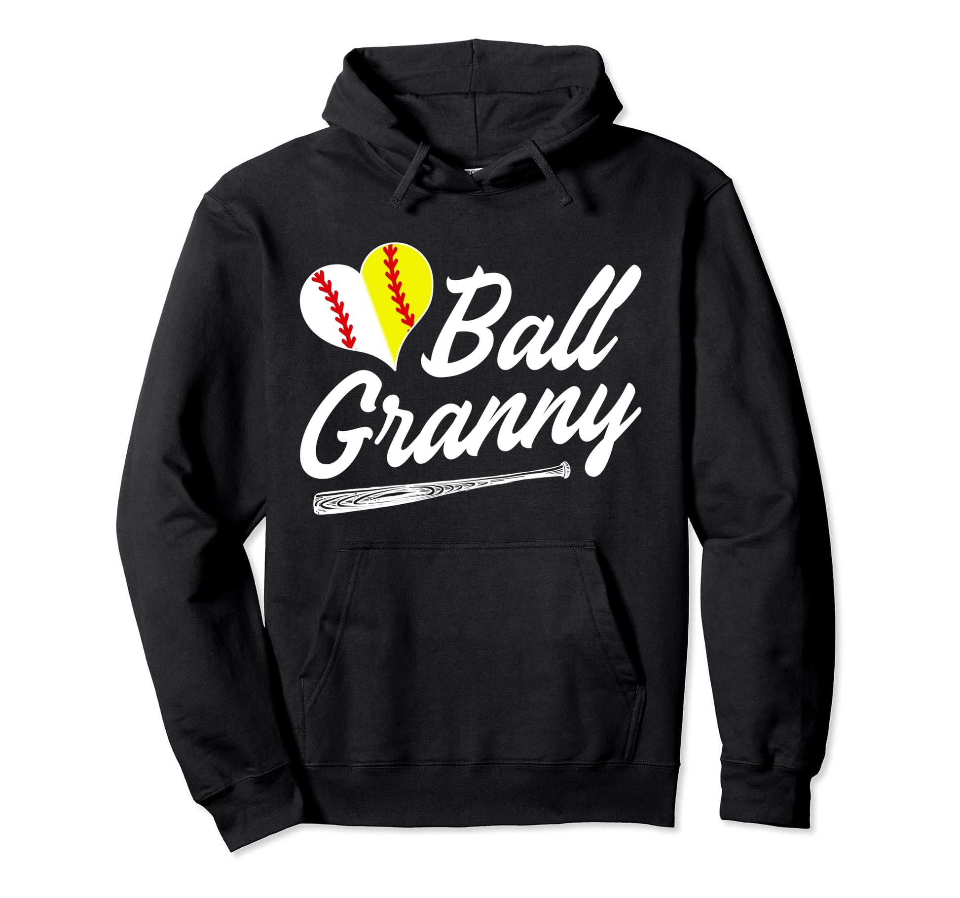 Ball Granny Softball Baseball Granny Grandma Hoodie - Unique Graphic Unisex - T-Shirt, Sweatshirt, Hoodie
