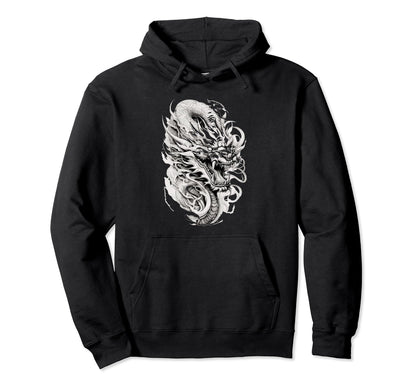 Chinese Dragon Dragon Grunge Hoodie - Casual Everyday Wear for Adults - T-Shirt, Sweatshirt, Hoodie