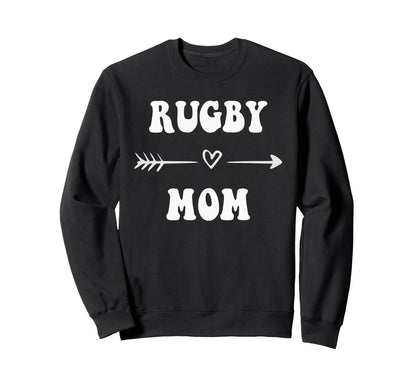 Rugby Mom Rugby Player Stylish Sweatshirt - Fun Novelty Design for Adults - T-Shirt, Sweatshirt, Hoodie