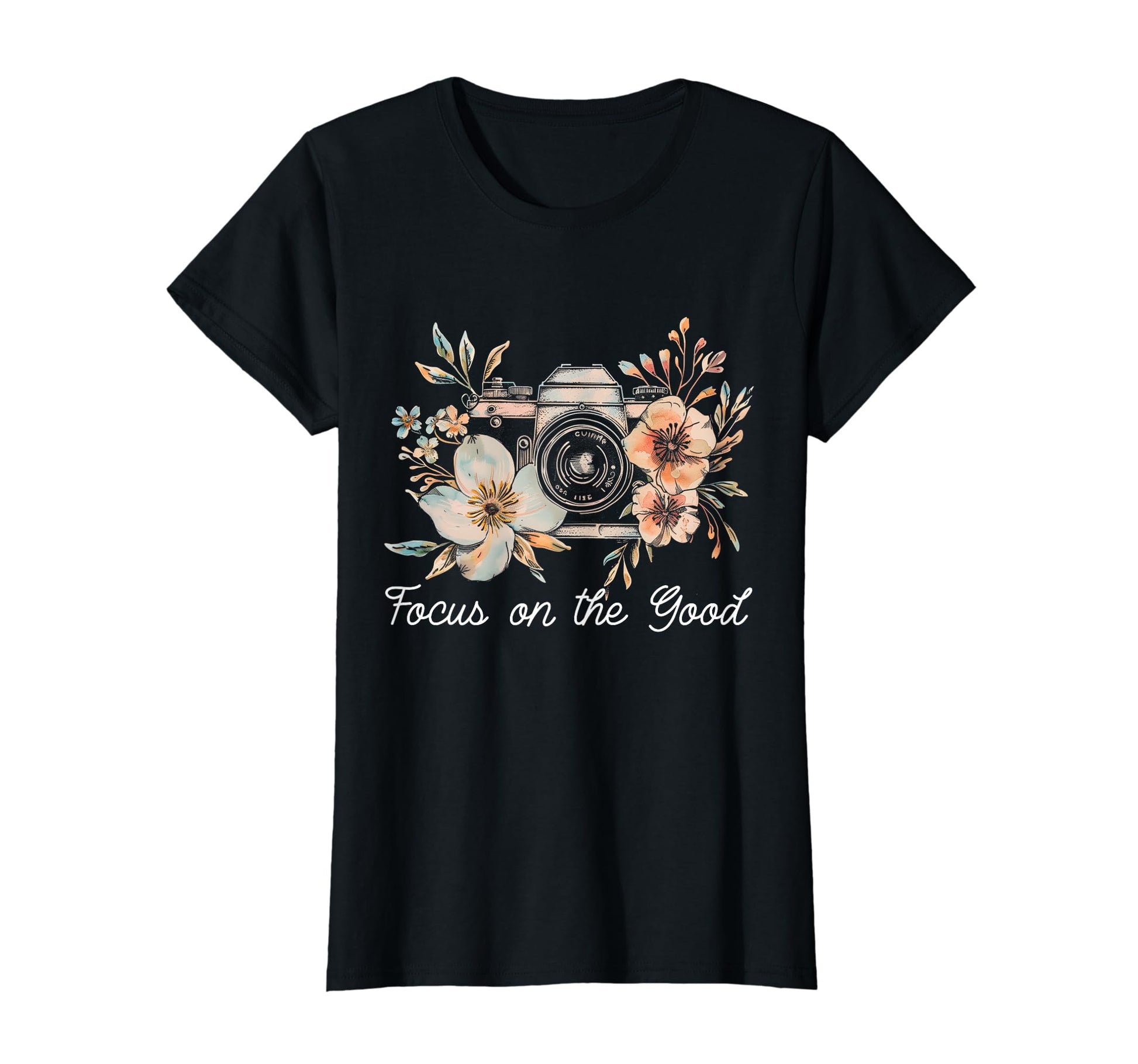 Photographer Focus Good Camera Flowers T-Shirt - Custom Art Print Unisex - T-Shirt, Sweatshirt, Hoodie