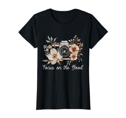 Photographer Focus Good Camera Flowers T-Shirt - Custom Art Print Unisex - T-Shirt, Sweatshirt, Hoodie