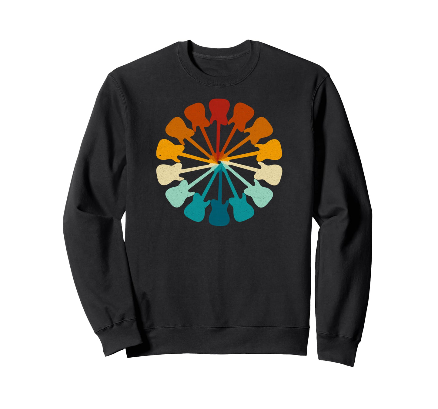 Guitar Rainbow Sweatshirt - Casual Everyday Wear Men Women - T-Shirt, Sweatshirt, Hoodie