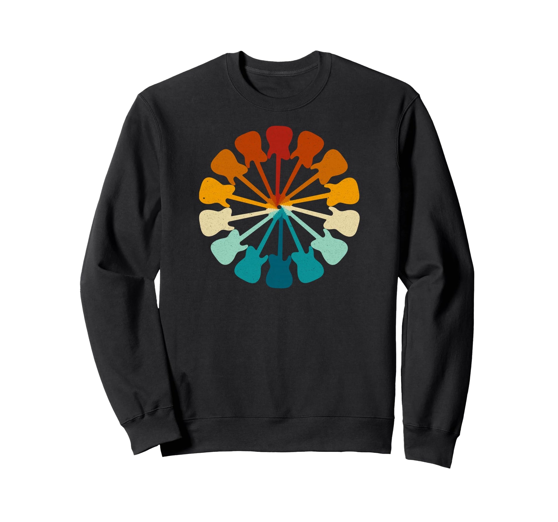 Guitar Rainbow Sweatshirt - Casual Everyday Wear Men Women - T-Shirt, Sweatshirt, Hoodie