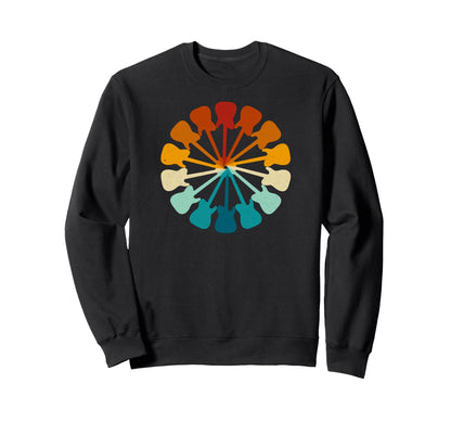 Guitar Rainbow Sweatshirt - Casual Everyday Wear Men Women - T-Shirt, Sweatshirt, Hoodie