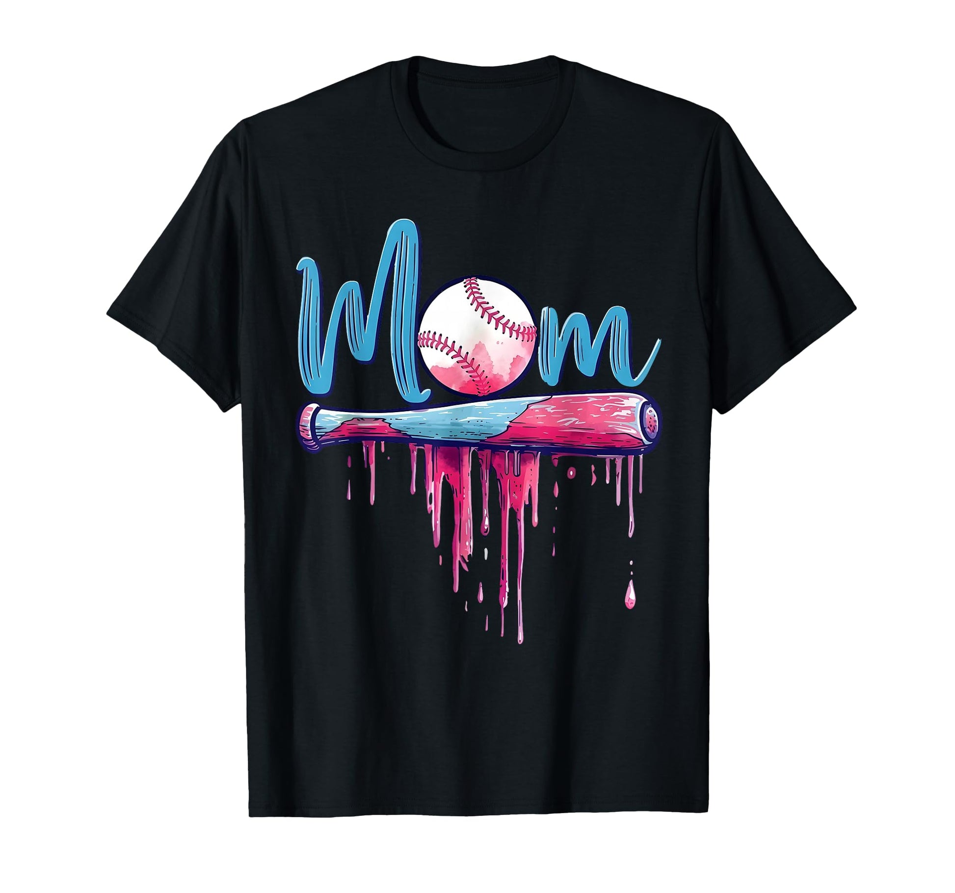 Baseball Mom Ice Cream Baseball Mama T-Shirt - Graphic Print Men Women - T-Shirt, Sweatshirt, Hoodie