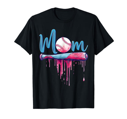 Baseball Mom Ice Cream Baseball Mama T-Shirt - Graphic Print Men Women - T-Shirt, Sweatshirt, Hoodie