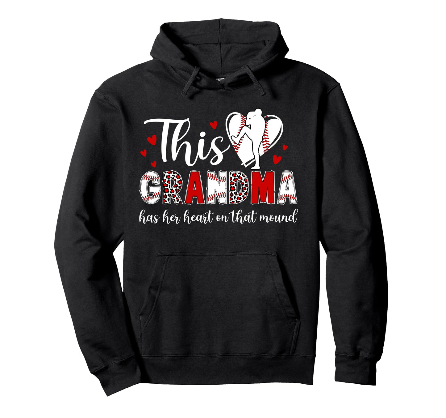 Proud Baseball Pitcher Grandma Hoodie - Casual Everyday Wear Men Women - T-Shirt, Sweatshirt, Hoodie