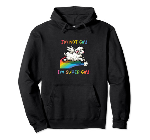 Lgbtq Unicorn Super Gay Pride Lgbt Ally Hoodie - Novelty Apparel Men Women - T-Shirt, Sweatshirt, Hoodie