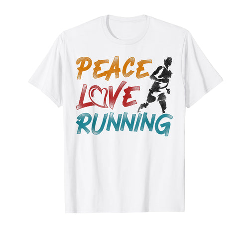 Running Runner Half Marathon Peace Love T-Shirt - Graphic Print Men Women - T-Shirt, Sweatshirt, Hoodie