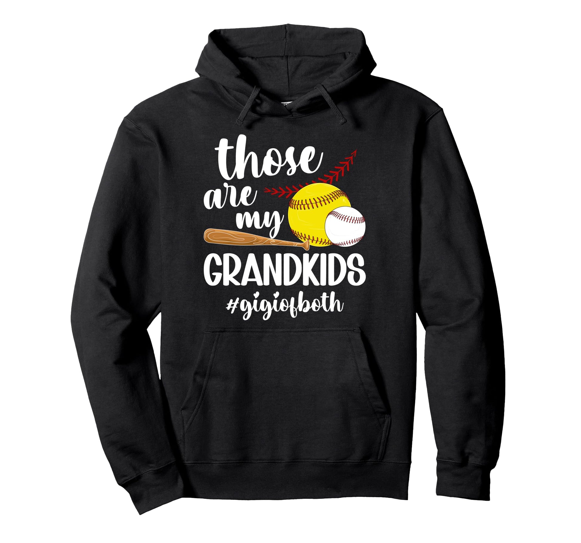 My Grandkids Gigi Both Baseball Hoodie - Casual Everyday Wear Men Women - T-Shirt, Sweatshirt, Hoodie