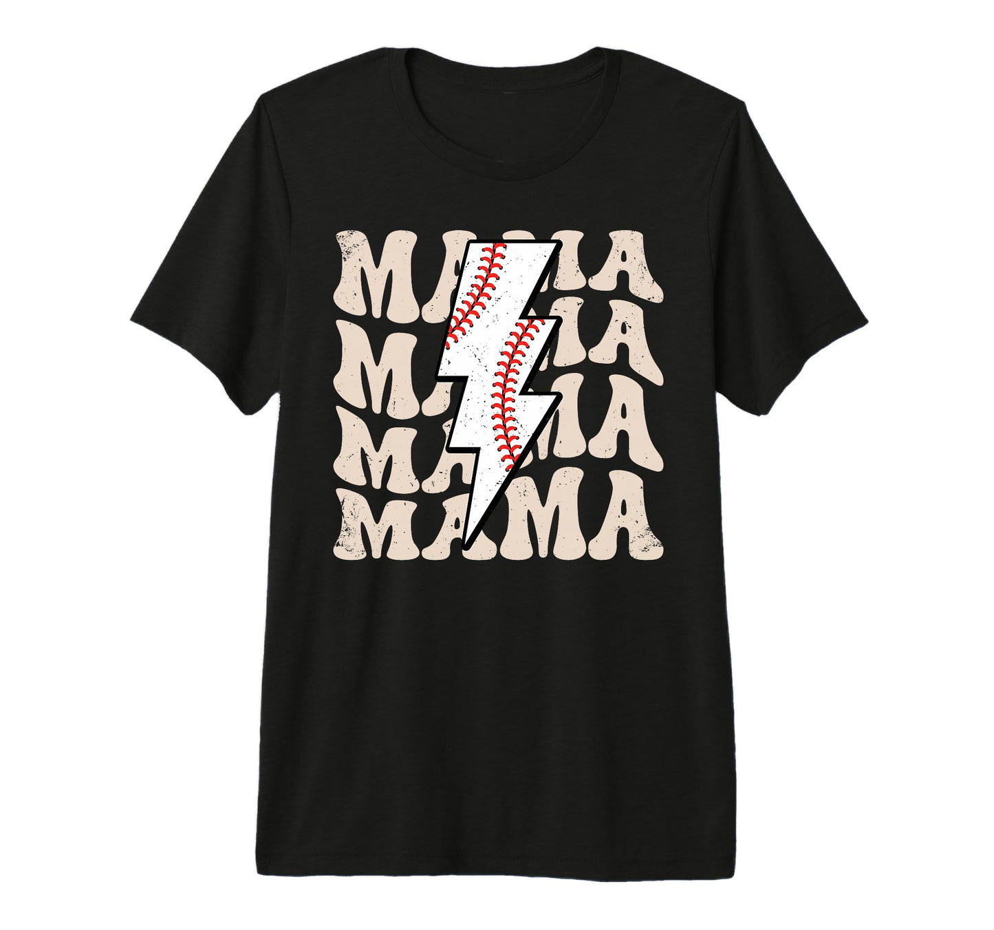Lightning Groovy Proud Mom Baseball T-Shirt - Novelty Apparel for Adults - T-Shirt, Sweatshirt, Hoodie