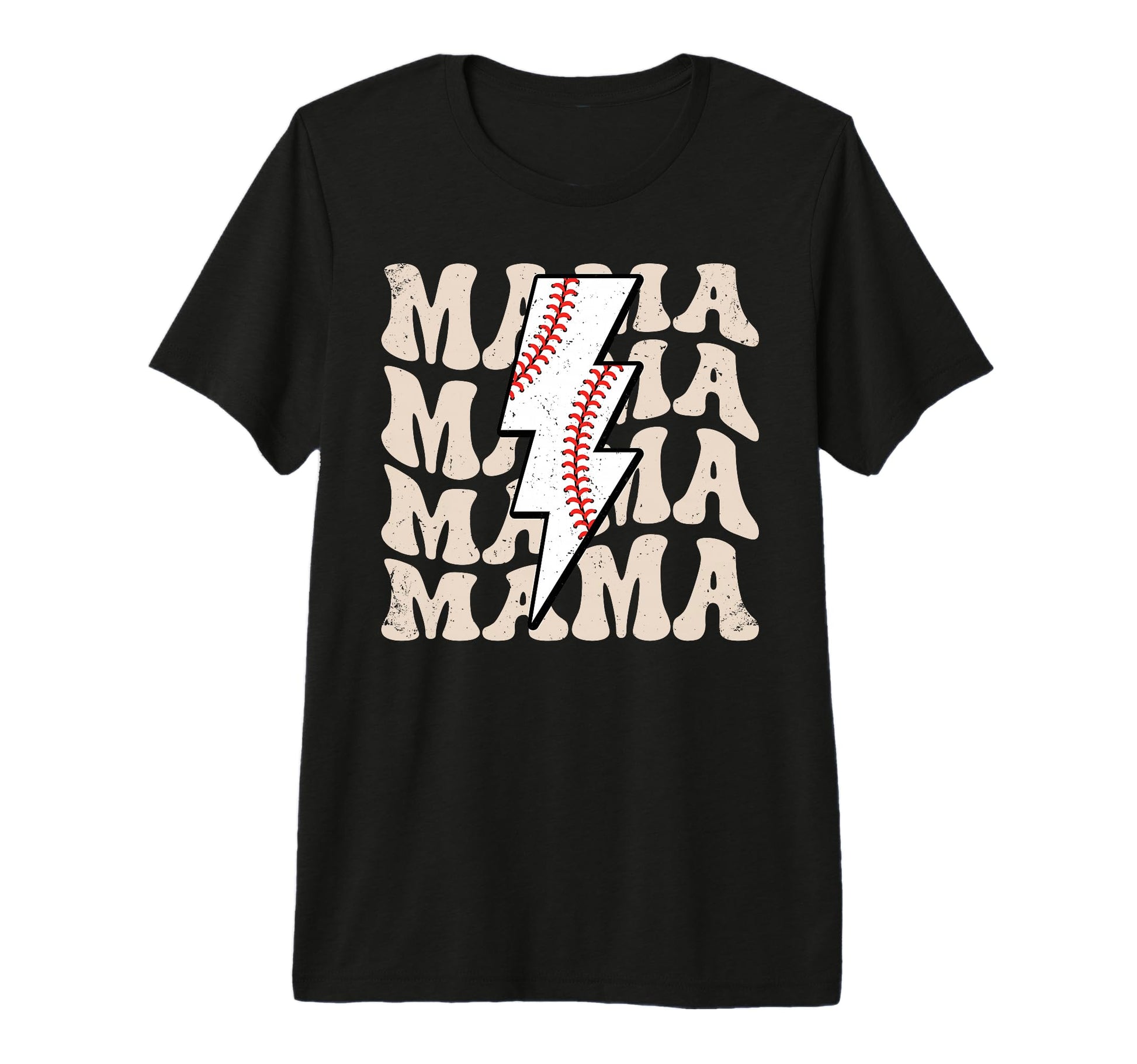 Lightning Groovy Proud Mom Baseball T-Shirt - Novelty Apparel for Adults - T-Shirt, Sweatshirt, Hoodie