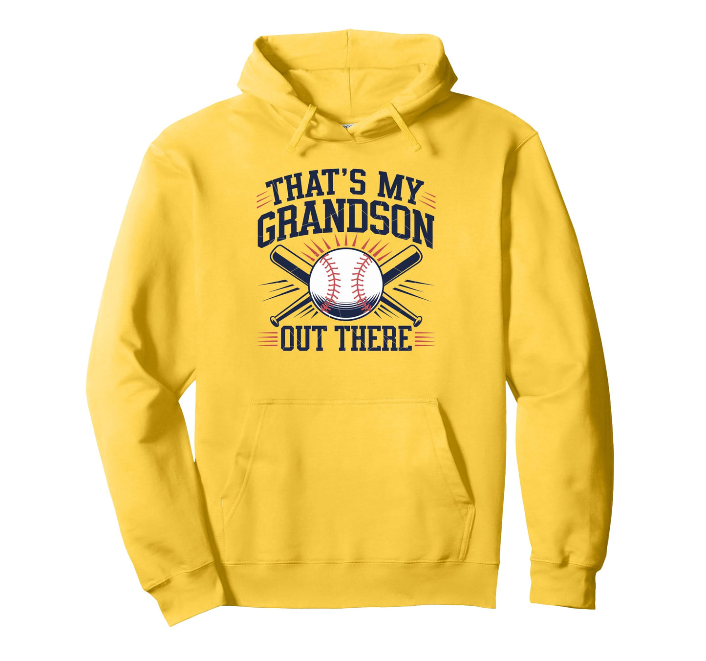 Thats My Grandson Out There Baseball Hoodie - Trendy Graphic Unisex - T-Shirt, Sweatshirt, Hoodie