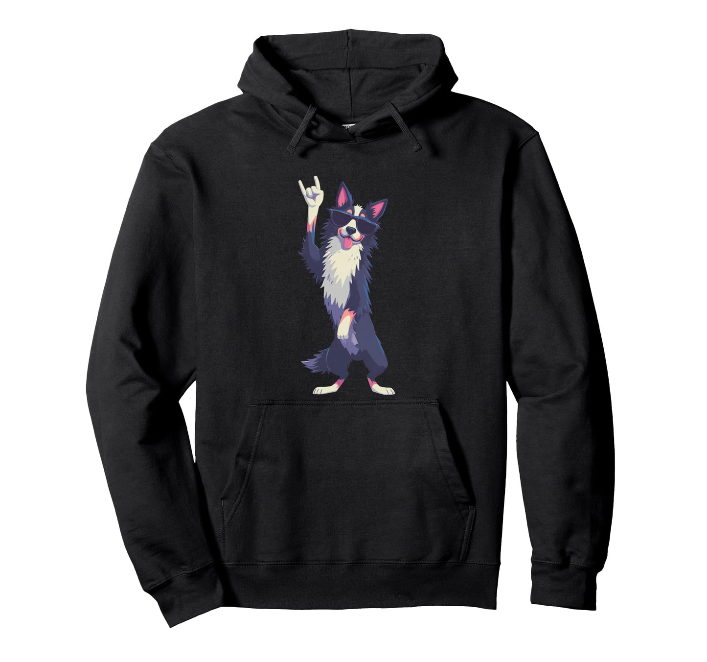 Dog Rock And Roll Sunglasses Pet Lover Hoodie - Custom Art Print Unisex - T-Shirt, Sweatshirt, Hoodie