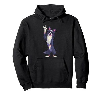 Dog Rock And Roll Sunglasses Pet Lover Hoodie - Custom Art Print Unisex - T-Shirt, Sweatshirt, Hoodie