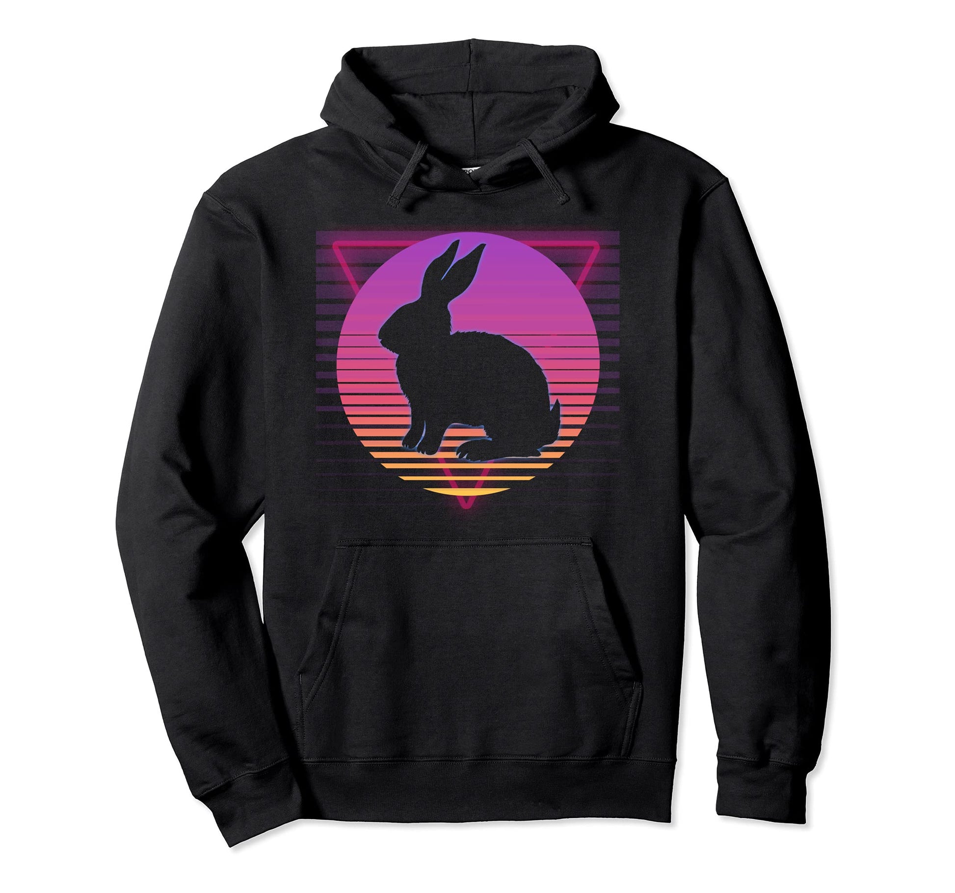 Rabbit Bunny Vaporwave 80S 90S Sunset Hoodie - Aesthetic Graphic Men Women - T-Shirt, Sweatshirt, Hoodie