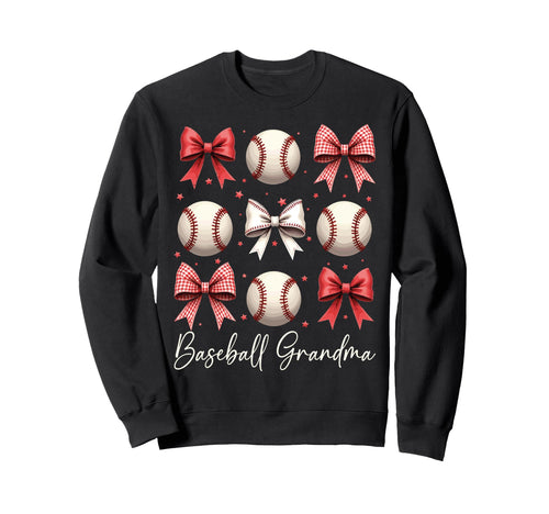 Baseball Grandma Funny Coquette Bow Sweatshirt - Streetwear Style Unisex - T-Shirt, Sweatshirt, Hoodie