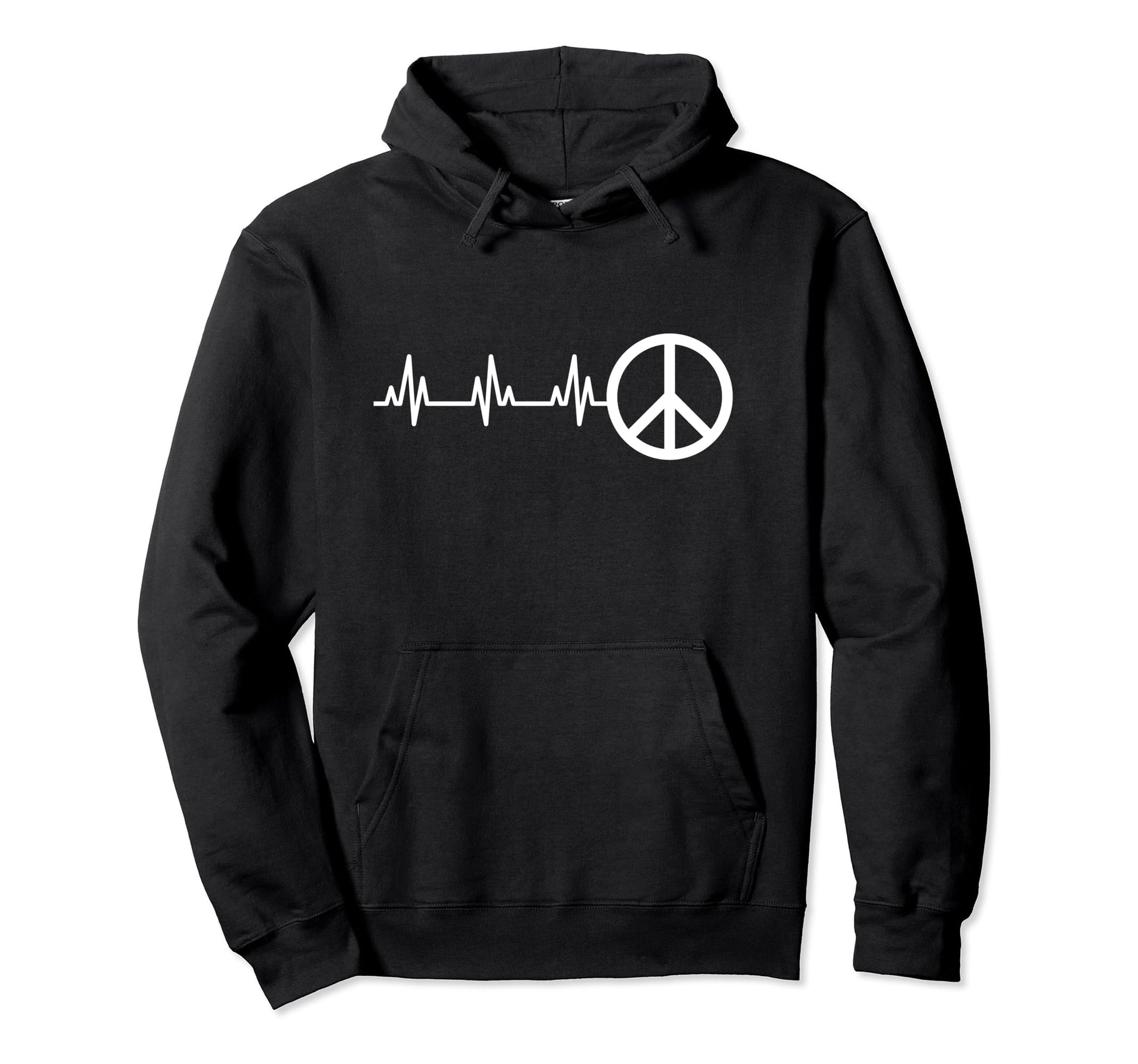 My Heart And Heartbeat Is Love Peace Hoodie - Streetwear Style Men Women - T-Shirt, Sweatshirt, Hoodie