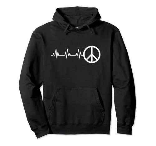 My Heart And Heartbeat Is Love Peace Hoodie - Streetwear Style Men Women - T-Shirt, Sweatshirt, Hoodie