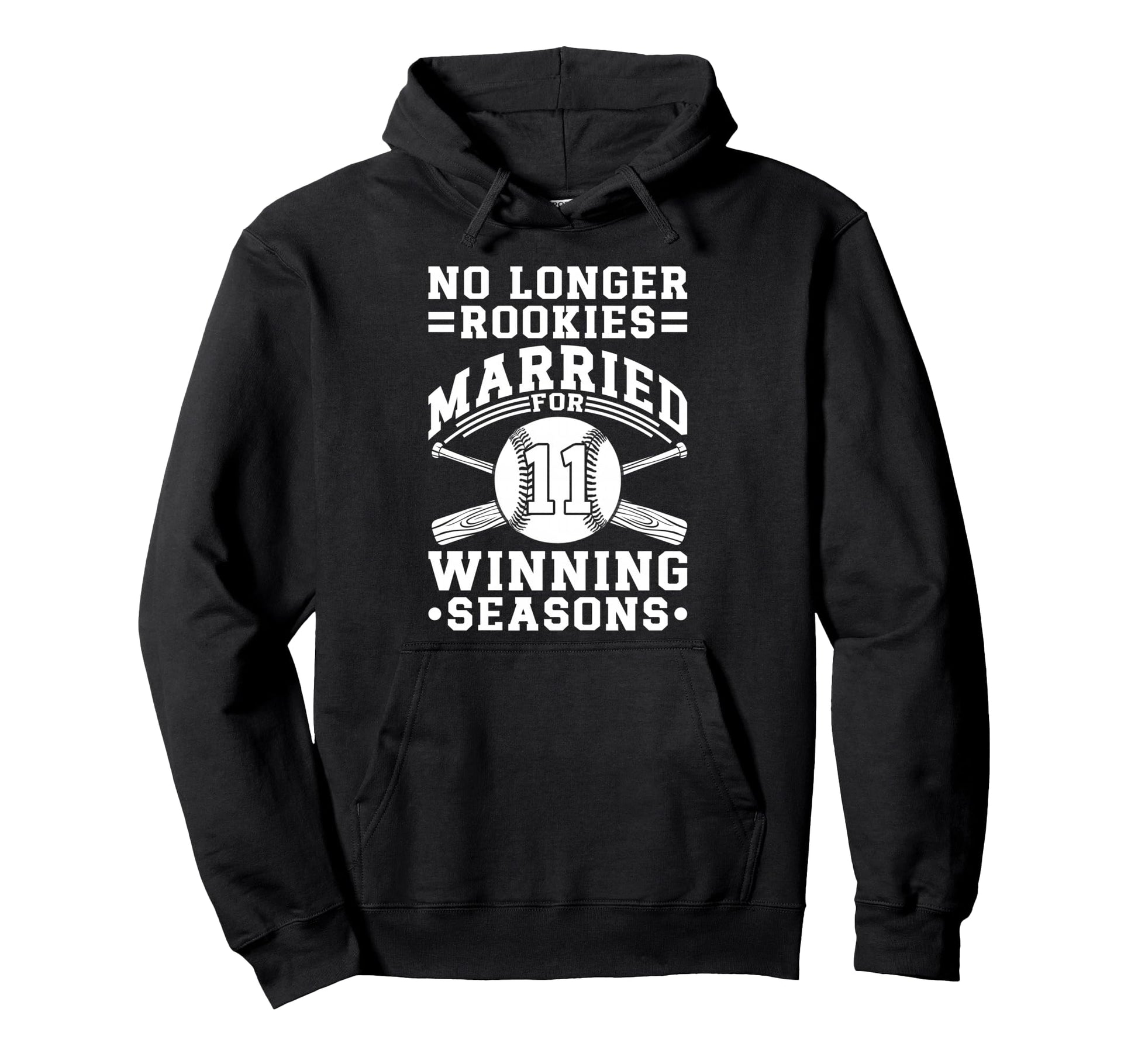 11Th Wedding Anniversary Baseball Hoodie - Fun Novelty Design Men Women - T-Shirt, Sweatshirt, Hoodie