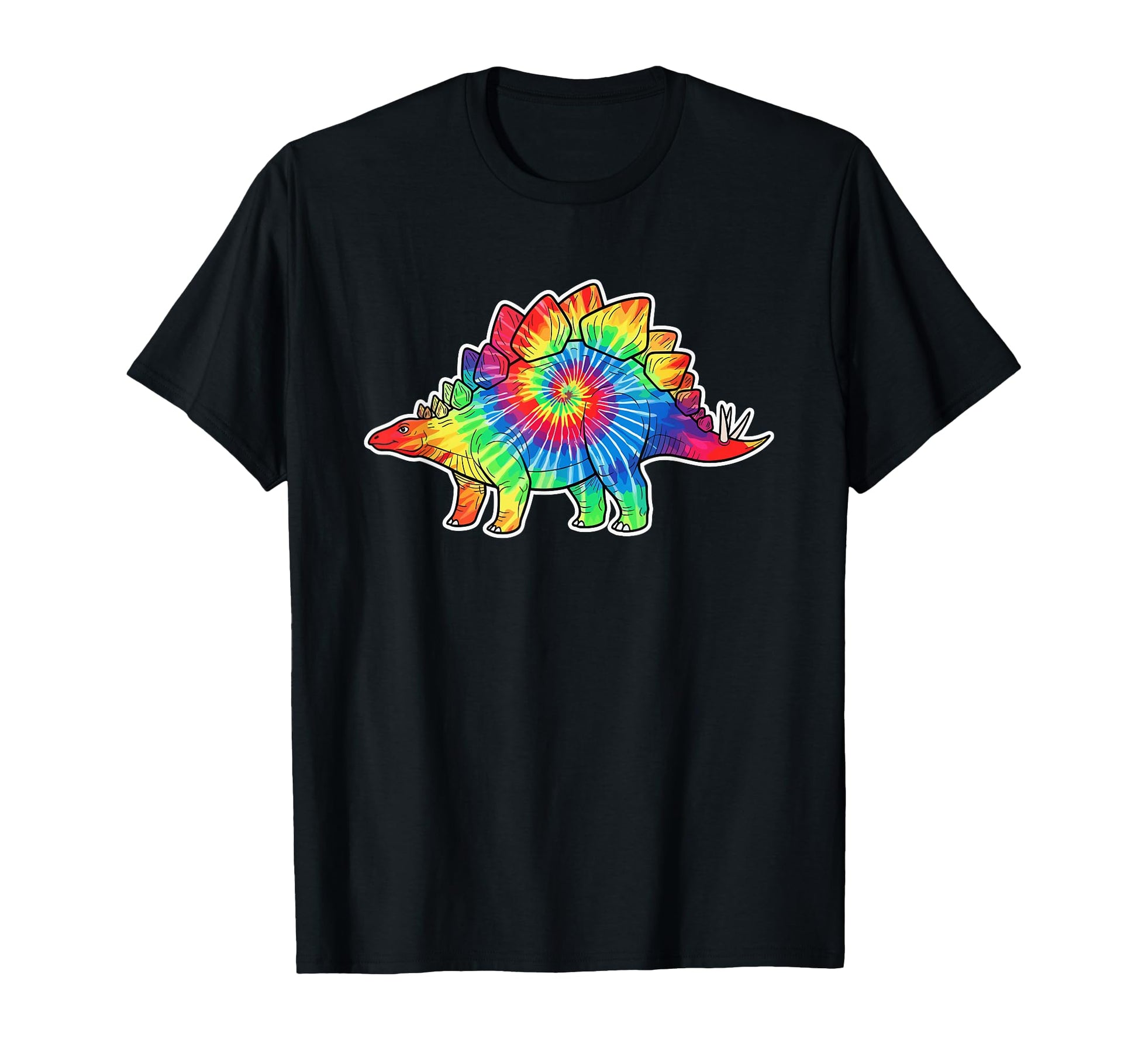 Tie Dye Stegosaurus Dinosaur T-Shirt - Casual Everyday Wear Men Women - T-Shirt, Sweatshirt, Hoodie