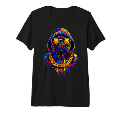 Hip Hop Dog Pug Old School 80S 90S T-Shirt - Minimalist Print Men Women - T-Shirt, Sweatshirt, Hoodie