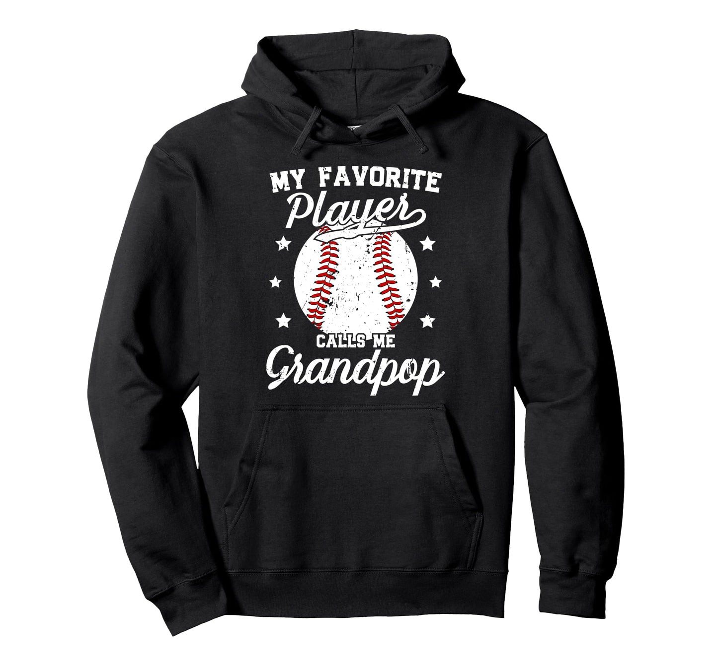 My Favorite Baseball Player Grandpop Hoodie - Unique Graphic Men Women - T-Shirt, Sweatshirt, Hoodie