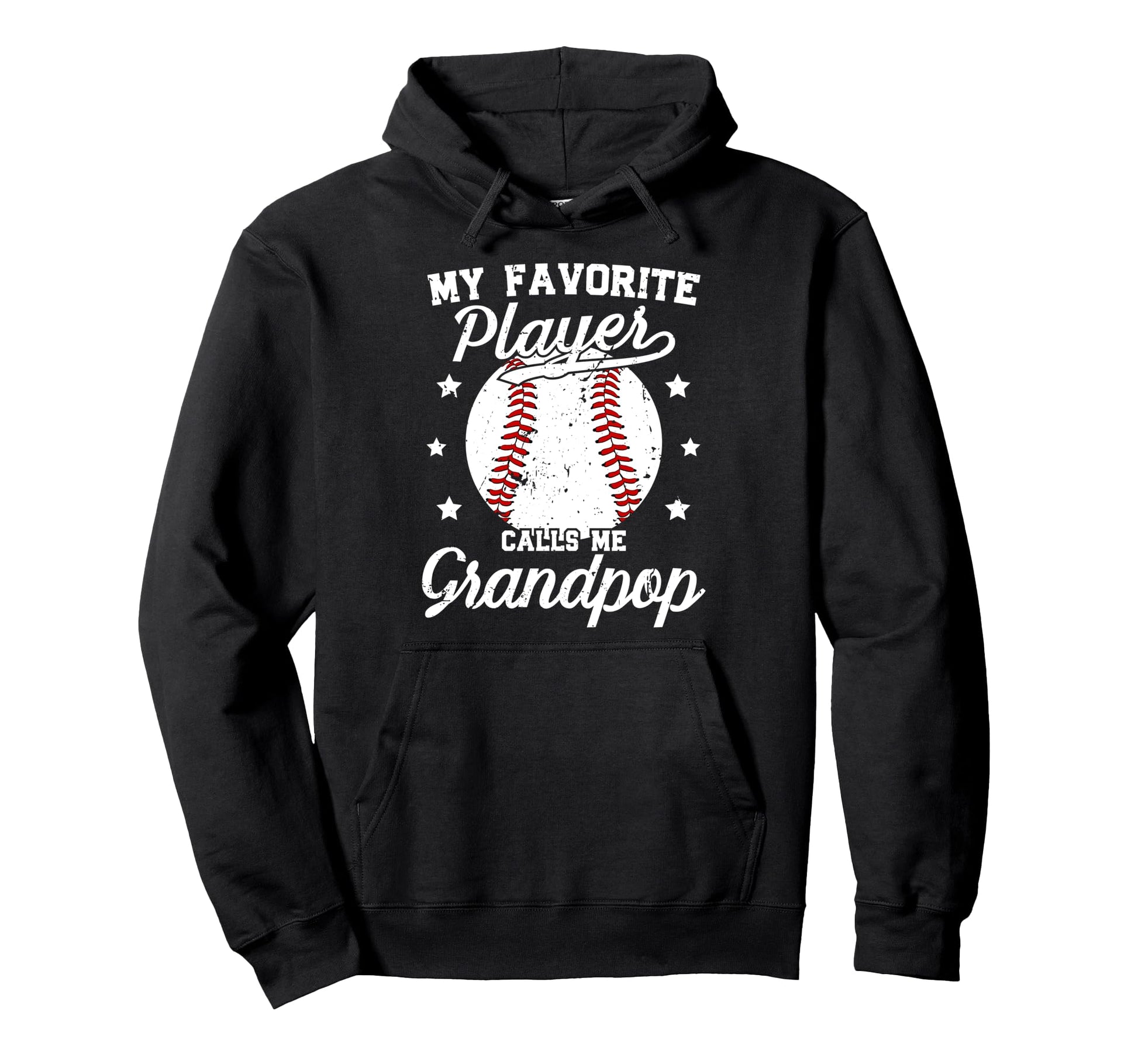 My Favorite Baseball Player Grandpop Hoodie - Unique Graphic Men Women - T-Shirt, Sweatshirt, Hoodie