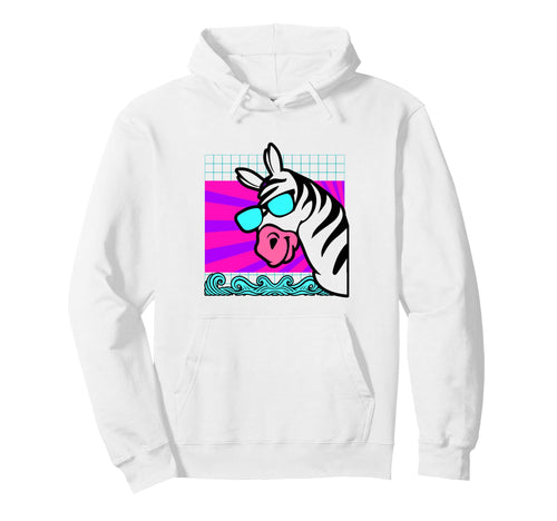 Aesthetic Vaporwave Outfits Zebra Hoodie - Minimalist Print Unisex - T-Shirt, Sweatshirt, Hoodie
